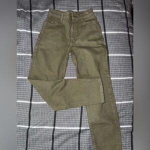 Zara Women’s Green Straight-Leg Jeans